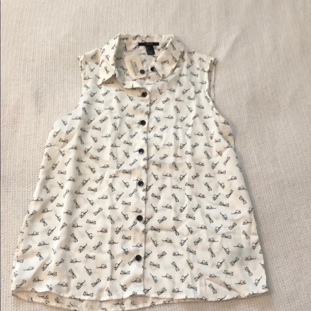 Forever 21 Eyeglasses Blouse
